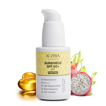 Sunshield SPF 50+ Sunscreen Gel With Vitamin E | Water Resistant | Matte Finish | High Coverage - 30ML