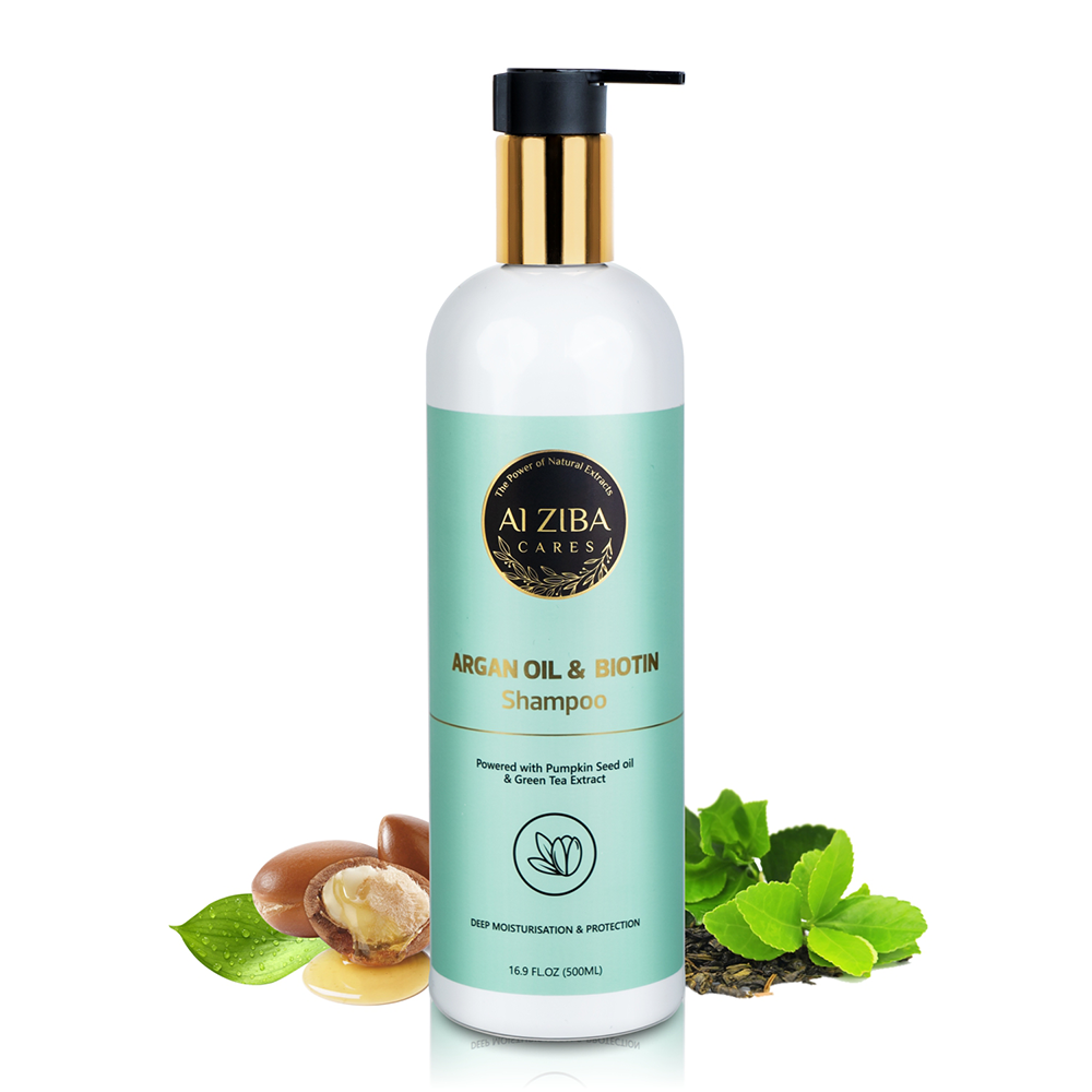 ALZIBA CARES Biotin Shampoo For Hair Moisturisation & Protection, Hair Growth
