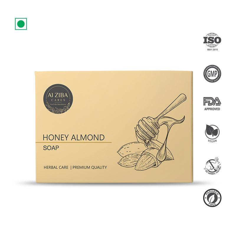 Honey Almond Skin Nourishing Soap – 100GM - ALZIBA CARES
